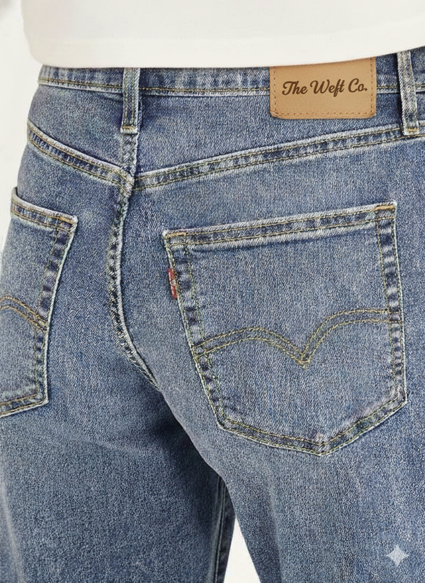 Women's 114 Blue Baggy Fit Mid Rise Jeans (100% Cotton)