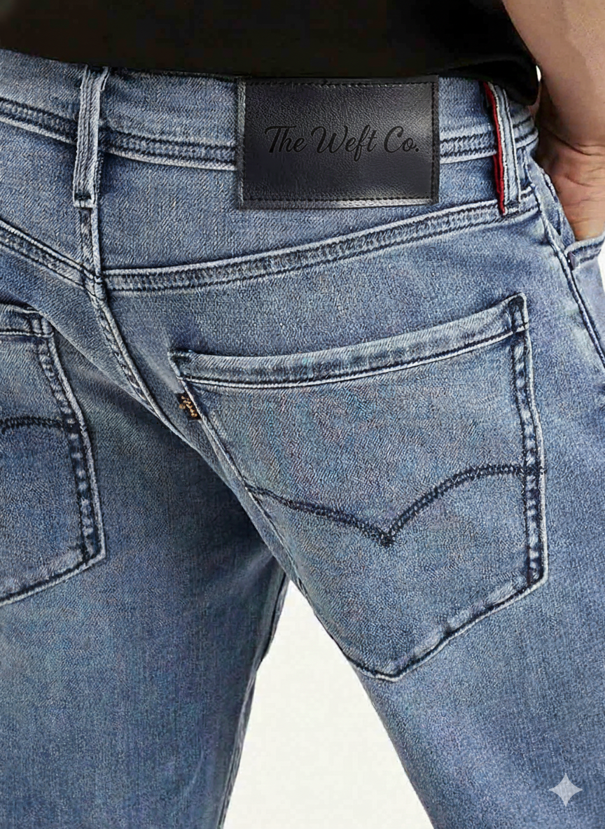 Men's 103 Slim Fit Mid Tapered  Rise Jeans (100% Cotton)