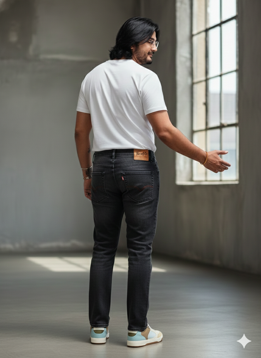 Men's 102 Slim Odour Free Tapered Fit Mid Rise Jeans (100% Cotton)